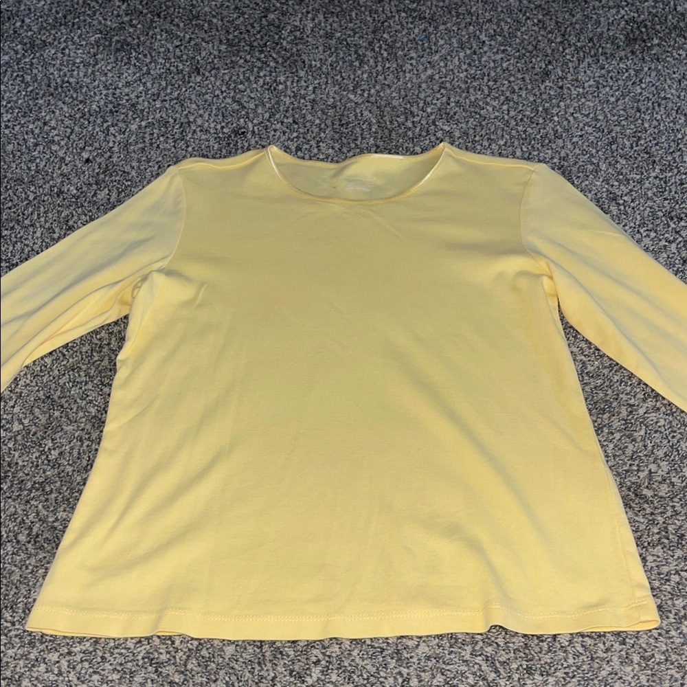 Christopher & Banks Soft Yellow Long Sleeve Top